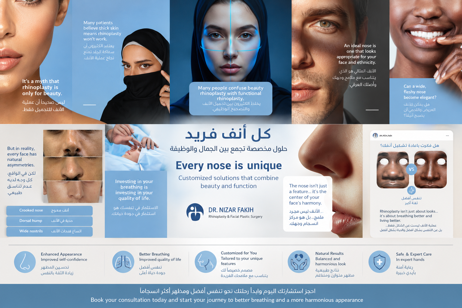 هل كل ما تسمعه عن عملية تجميل الأنف صحيح - الدكتور نزار فقيه